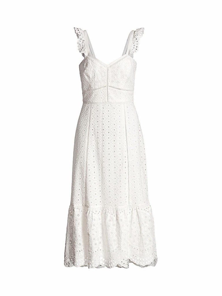 Parker White Eyelet Maxi Dress